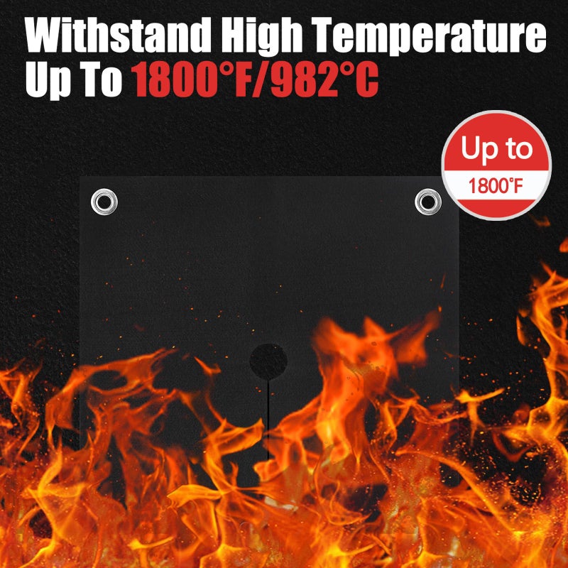 TOHONFOO 20x20x0.2in Welding Blanket Fireproof, 2 Packs 5mm Upgraded Thickened Heat Shield Mat, Brazing Heat Shield for Torch, Welding Pad for Plumbing, Solder Plumbers HVAC Torch Protector - Image 4